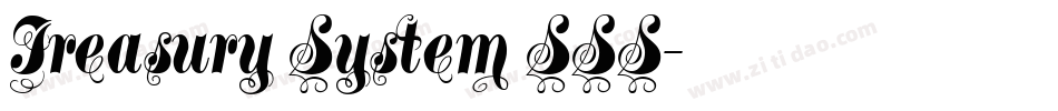 Treasury System SSS字体转换